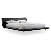 Poliform Furniture Onda Reproducción de cama de cuero